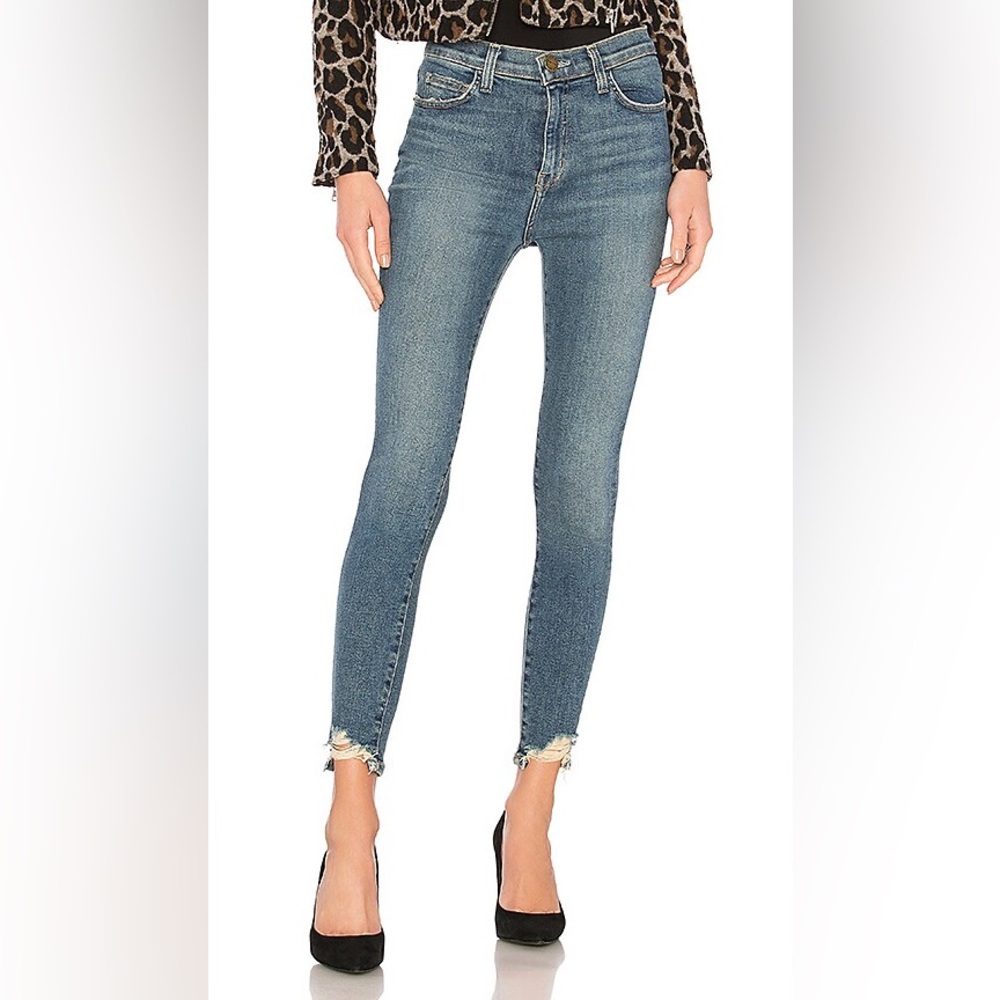 Current Elliott The Super Highwaist Stiletto Harvey Destroyed Jeans SZ 31